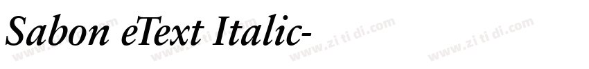 Sabon eText Italic字体转换